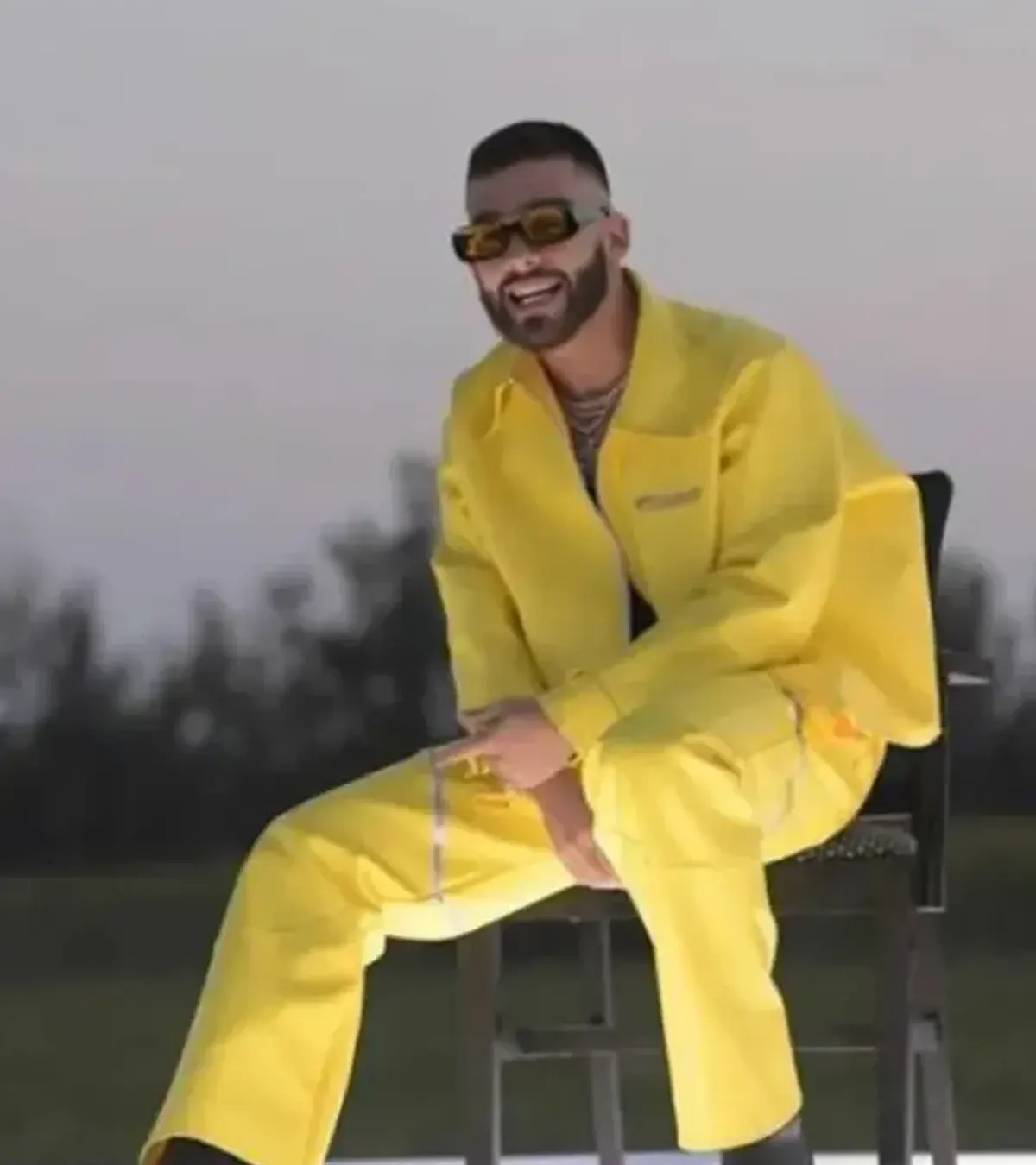Manuel Turizo Yellow Shirt Style Leather Jacket On Sale