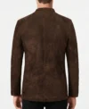 Mens Classic Brown Suede Leather Blazer back