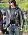 NYC 2026 Sombr Moto Black Leather Jacket