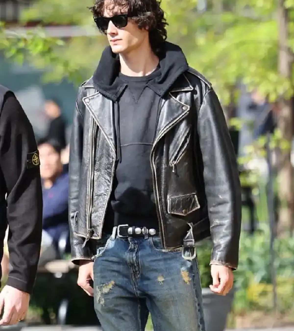 NYC 2026 Sombr Moto Black Leather Jacket