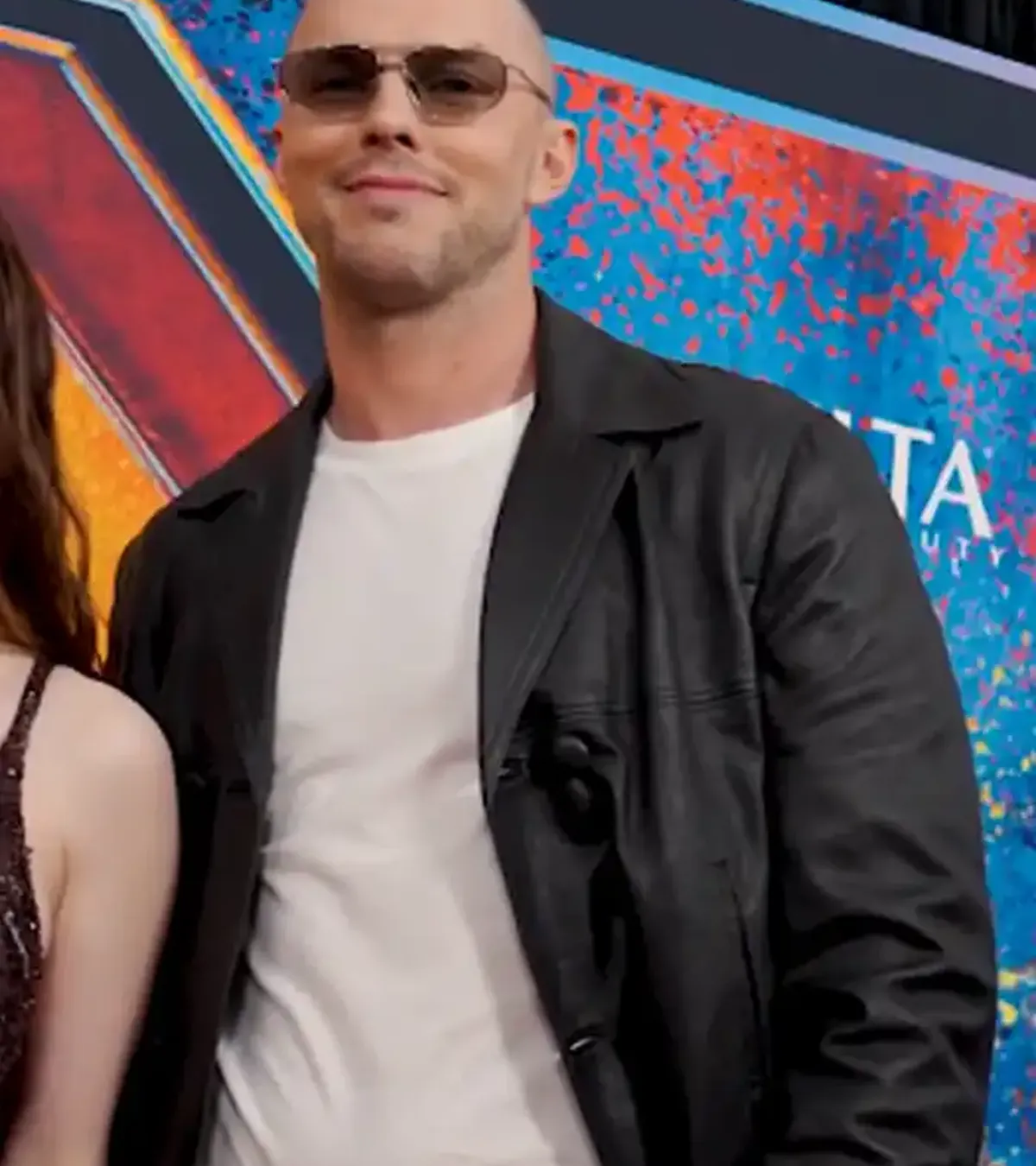 Nicholas Hoult Supergirl World Premiere New York 2026 Black Leather Jacket