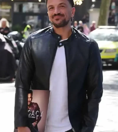 Peter Andre London 2026 Black Leather Jacket