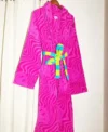 Poppi Pink Robe with Swirl Print