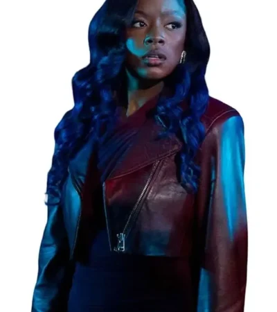 Rain Beauty in Black S02 Cropped Leather Jacket