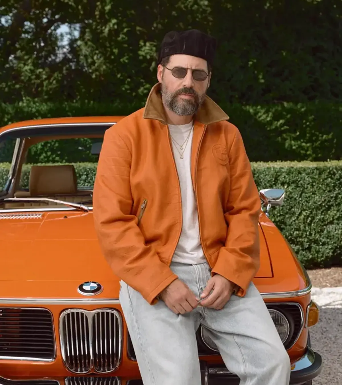 Ronnie Fieg Kith x BMW Orange Leather Jacket