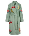 Sage Green Fresh Fruit Chenille Bathrobe