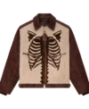 Shop Aime Leon Dore Vanson Pony Hair Bones White and Brown Jacket On Sale Front