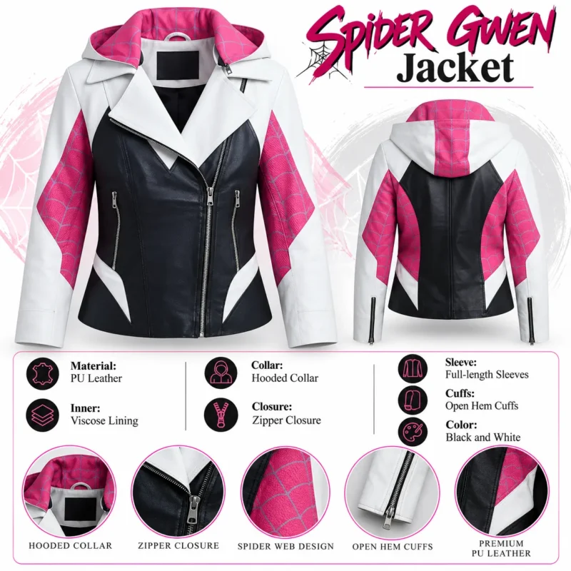 Spider Gwen Jacket info graph