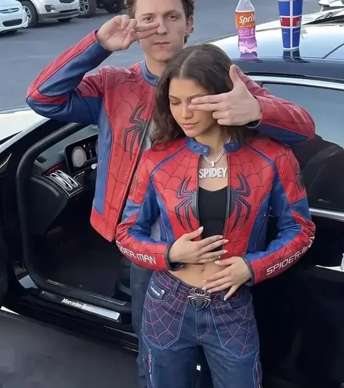 Spider-Man Tom Holland And Zendaya Leather Jacket