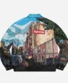 Supreme x Jeff Hamilton Ridge Street NYC Graphic Bomber Leather Jacket On Sale