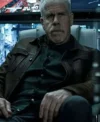 The Capture S03 Frank Napier Brown Leather Jacket