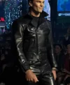Tom Brady Gucci Resort 2026 Black Leather Jacket For Sale