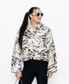 WNBA Marina Mabrey Zebra Leather Jacket