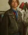 Zendaya 2026 Black Biker Leather Jacket