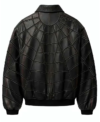 Zendaya 2026 Spider-Man Black Leather Bomber Jacket Back