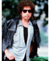 1986 Bob Dylan Black Leather Western Fringed Jacket Front