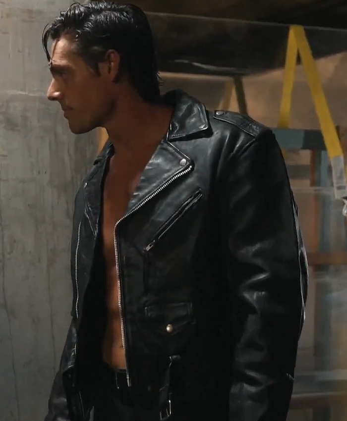 2026 AEW Dynamite Rebel Heart Steven Borden Biker Black Leather Jacket Left