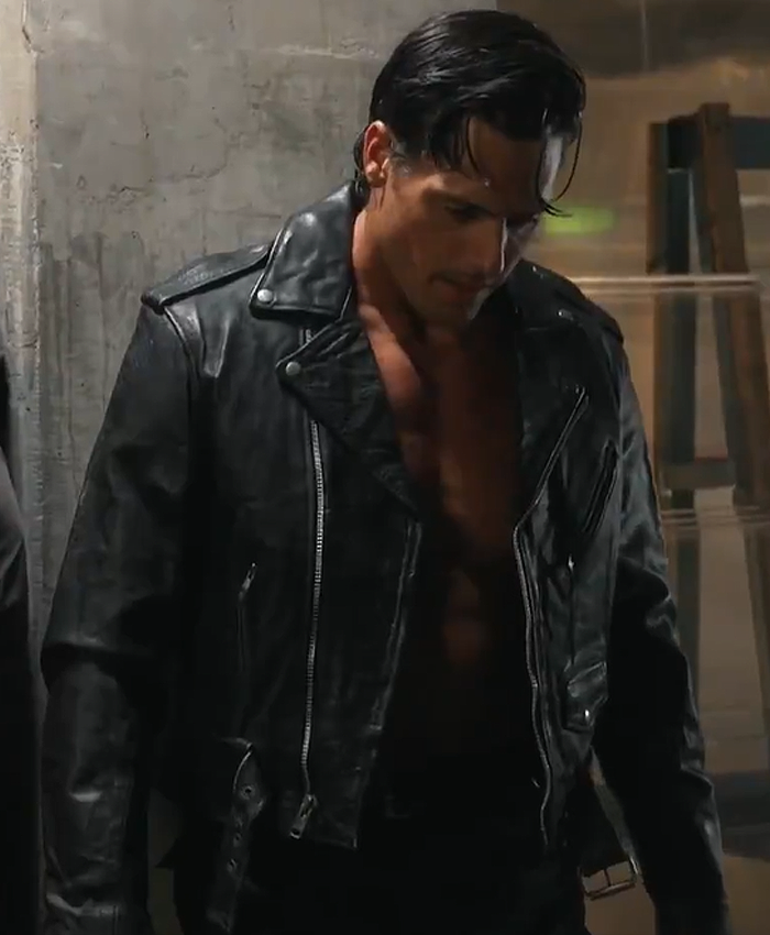 2026 AEW Dynamite Rebel Heart Steven Borden Biker Black Leather Jacket Right