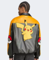2026 Adidas Originals x Pikachu x 8 Ball Leather Bomber Jacket Back