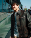 2026 Italian GP Yuki Tsunoda Black Leather Jacket Right