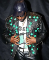 2026 London Concert Davido Bring Back Home Black Leather Jacket Front