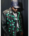 2026 London Concert Davido Bring Back Home Black Leather Jacket Right