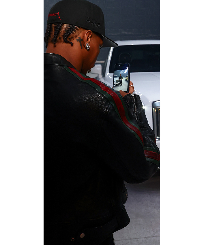 2026 Mr. Lean Song Lil Baby Black Leather Motorcycle Jacket Back