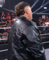 2026 NXT Face To Face Heated Promo Mason Rook Black Leather Jacket Right