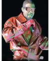 2026 R&B Chicago Tour Usher Oversized Red Leather Biker Jacket Right