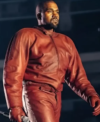 2026 Ye’s Second Homecoming Concert Kanye West Red Leather Jacket Right