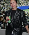 Adeline Rudolph US Open 2026 Leather Blazer