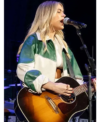Alana Springsteen Pine Knob Music Theatre White and Green Leather Jacket Right