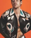 Appliqué Patches Harry Style Miu Miu Leather Jacket