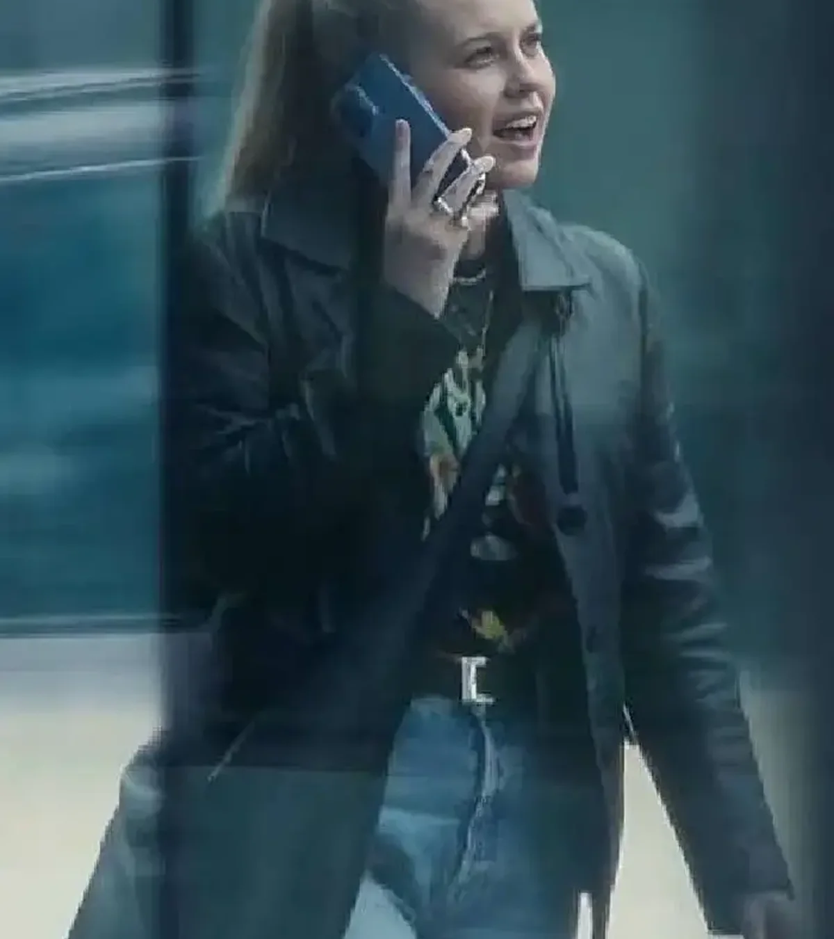 Buy Angourie Rice TV Series The Last Thing He Told Me Bailey Michaels Black Leather Blazer On Sale