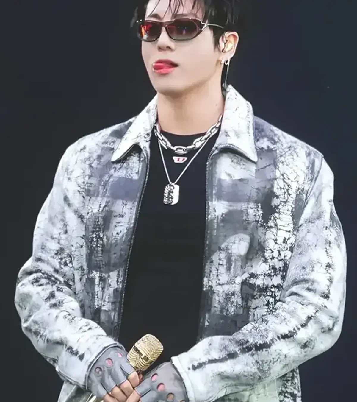 Buy BTS Jungkook ARIRANG World Tour Chicago Diesel Leather Jacket On Sale