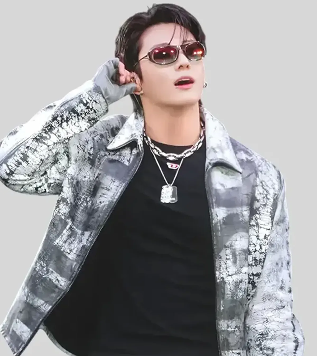 Buy BTS Jungkook ARIRANG World Tour Chicago Diesel Leather Jacket