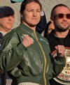 Buy Croke Park Event 2026 Katie Taylor Green Leather Jacket On Sale