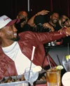 Buy Donovan Mitchell Celebrating 30th Birthday Red Leather Jacket On Sale