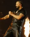 Buy Drake Houston Texas 2026 Concert Black Leather Vest On Sale