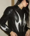 Buy Dua Lipa Nostalgia Tour Tokyo Disneyland Black Leather Jacket On Sale