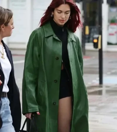Buy Dua Lipa Radical Optimism Album Green Leather Coat On Sale