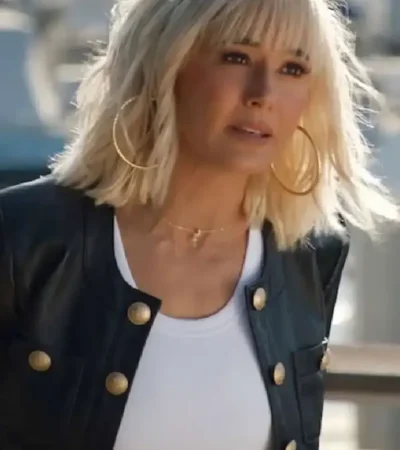 Buy Emmanuelle Chriqui The Lincoln Lawyer 2026 TV Series Jeanine Ferrigno Black Leather Jacket