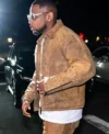 Buy Fabolous New York Fashion Week 2026 Brown Leather Biker Jacket On Sale