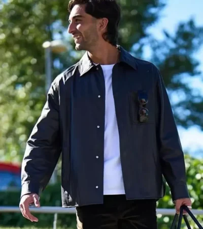 Buy Ferran Torres National Team Arrived Camp 2026 Black Leather Jacket On Sale