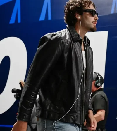 Buy Football Team Seattle Seahawks 2026 AJ Barner Black Leather Jacket On Sale