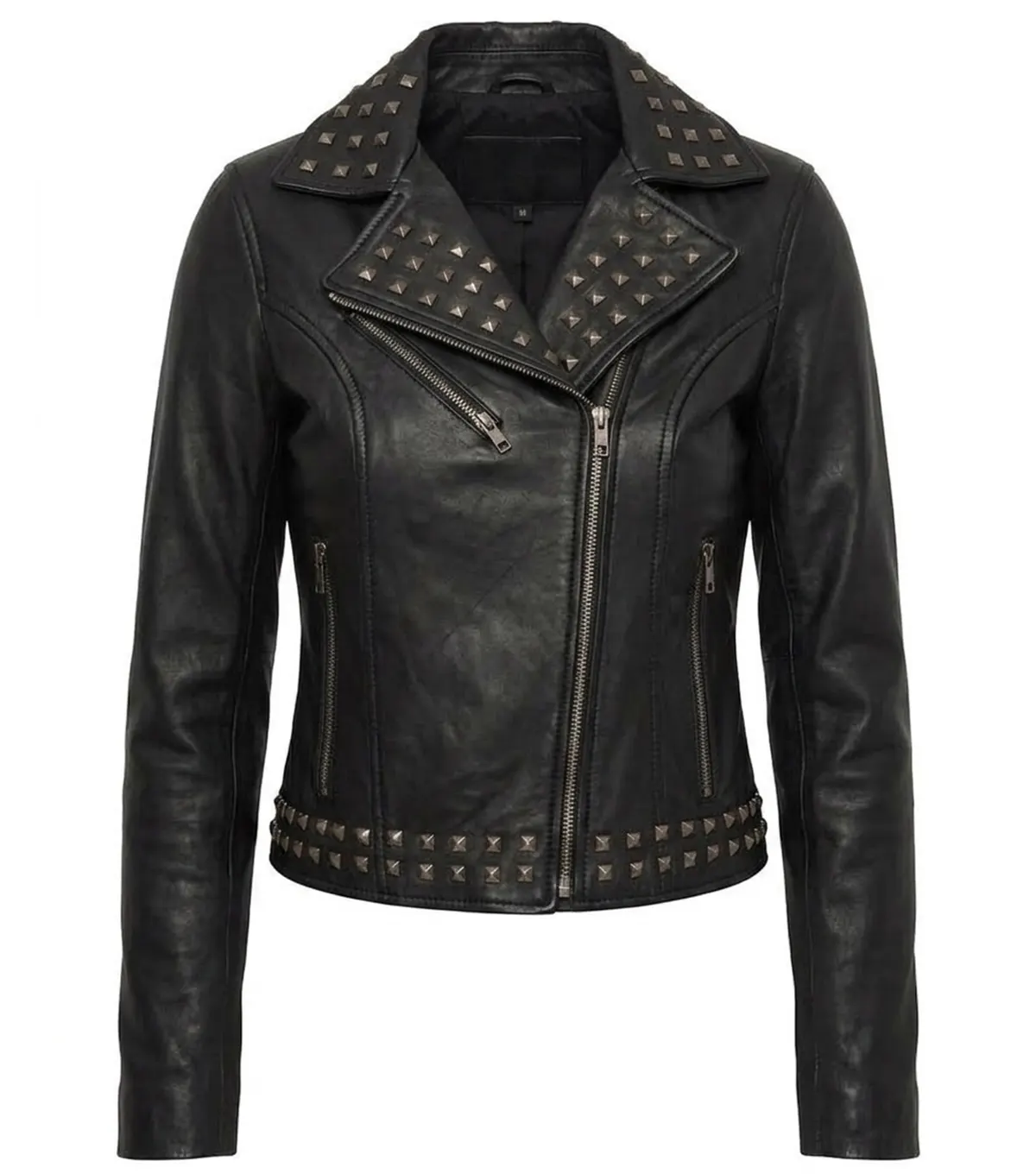 Buy Gothic Leather Jacket Womens Black Studded