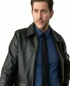 Buy Greyston Holt TV Series Neagley 2026 Detective Hudson Riley Black Leather Jacket On Sale