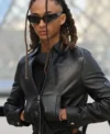 Buy Jaden Smith AW26 Paris Fashion Week Show Black Leather Jacket On Sale
