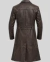 Buy Jason Momoa Frontier Black Trench Leather Coat
