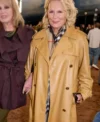 Buy Jennifer Saunders London Fashion Week 2026 Brown Leather Trench Coat For Women